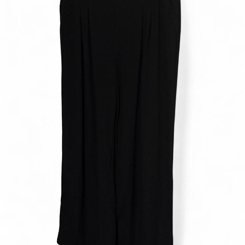 Halara Flex High Waisted Waffle Wide Leg Work Pants Black Large Tall EUC